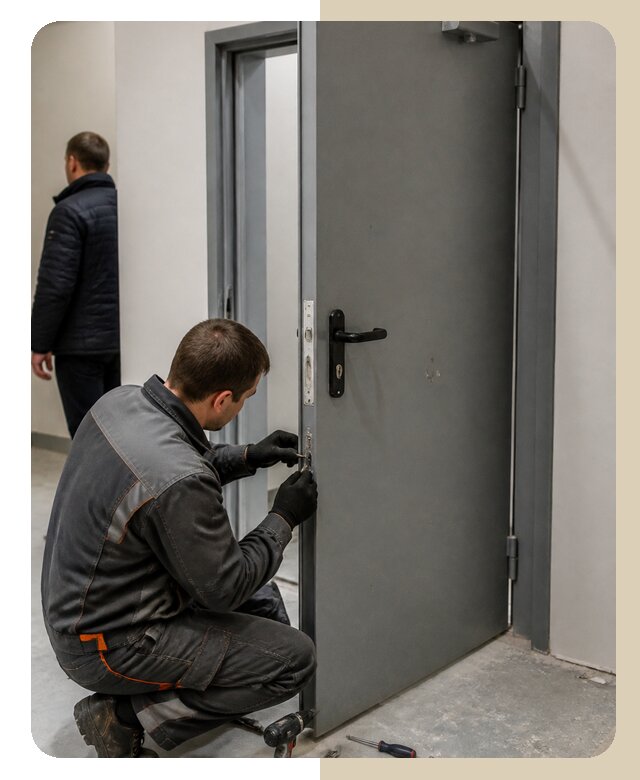 Ремонт противопожарной двери в Геленджике по цене 6756 р. | Дверной